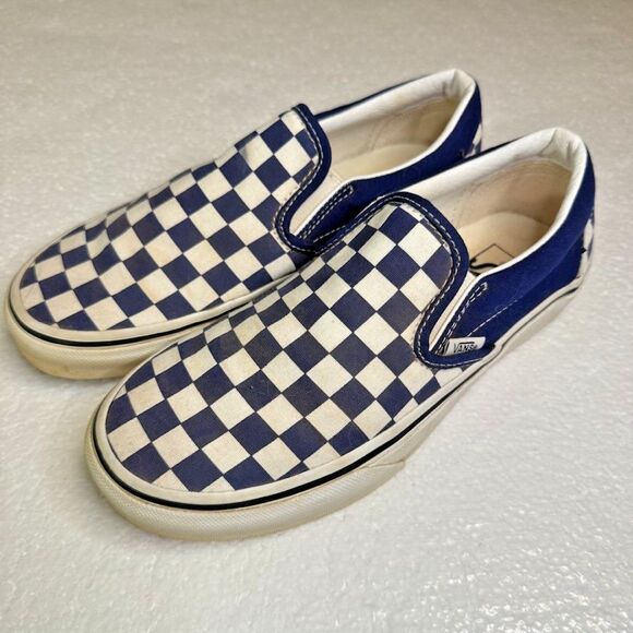 Vans OTW Low Slip-On Blue White Checkered 721454 Sneakers Women's 6.5 Men's 5 - Picture 2 of 8